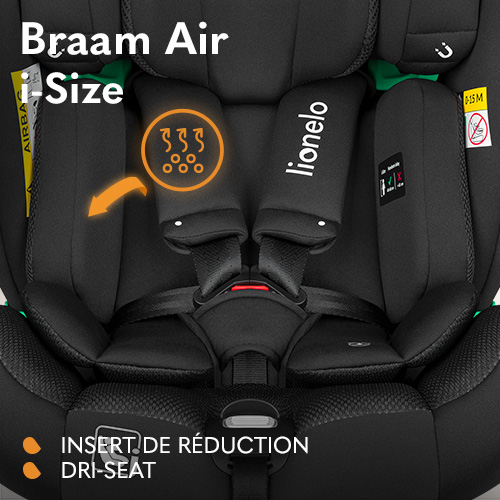 Lionelo ​​Braam Air i-Size Black Carbon — Siège-auto bébé